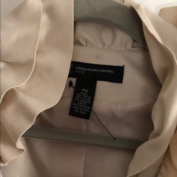 INC Petite ruffle Blazer. NWOT. - Picture 2 of 3